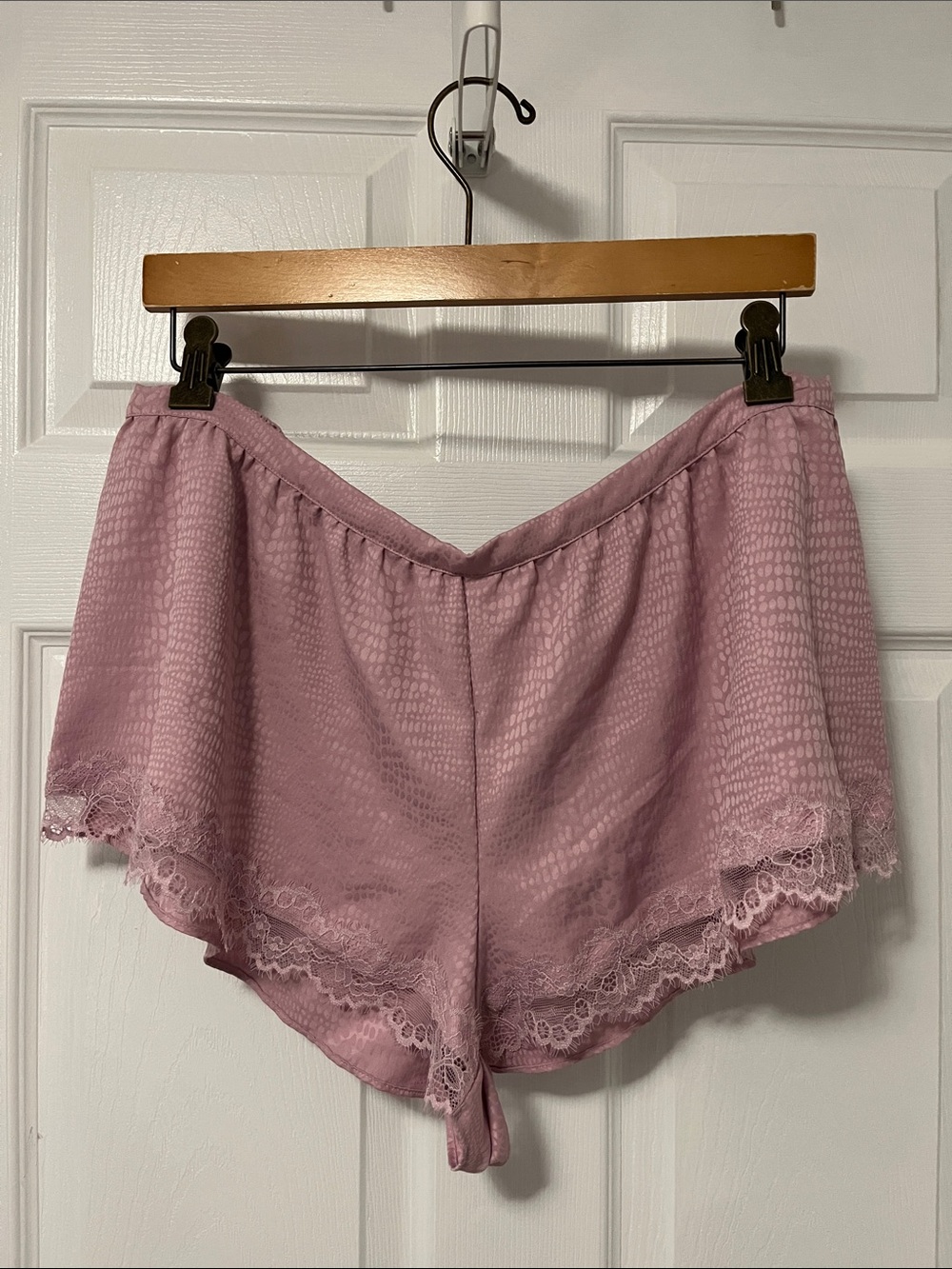 Victoria's Secret Dusty Pink Lace-Trim Sleep Shorts